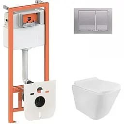 Набір Q-tap інсталяція 3 в 1 Nest QT0133M425 з панеллю змиву квадратною QT0111M06029SAT + унітаз з сидінням Tern QT1733052ERW