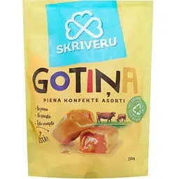 Цукерки Skriveru Gotina молочні асорті 250 г