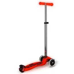 Самокат дитячий Micro Maxi Deluxe Glow LED 3-колісний червона аура (MMD368) - мініатюра 3