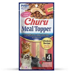Лакомство Inaba Churu Meal Topper для кошек кремовый мусс в стиках с курицей 4x14 г