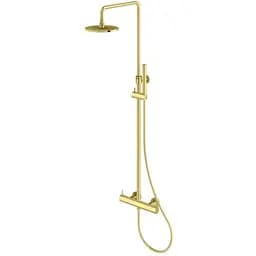 Душевая система Kohlman Axel Gold с термостотом QW273AGD, Золотой