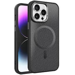 Чохол Epik TPU+PC Carbon Mirage with MagSafe для Apple iPhone 15 Pro Max 6.7 Black