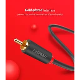 Кабель мультимедійний 2xRCA M to 2xRCA M 3.0m AV104 black Ugreen (10519) - мініатюра 12