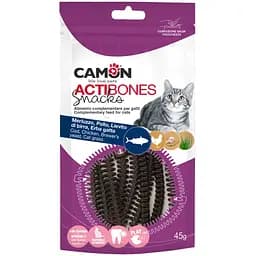 Снек для кошек Camon Actibones с треской, курицей, пивными дрожжами и кошачьей мятой 45 г