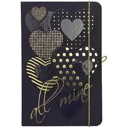 Книга записна Buromax Trendy в клітинку 207х136 мм на резинці чорна 96 аркушів (BM.255111-07)