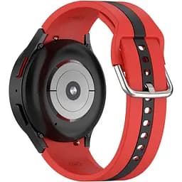 Ремешок для Samsung Galaxy Watch 4 Classic 46mm - красно-черный ширина крепления 20мм силикон Watchbands D2 (W16-7WB40151999)