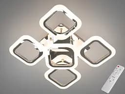 Люстра стельова LED Diasha AS8060/4+1HR, 60W, 3300 лм, хром, для вітальні, спальні, кухні, офісу
