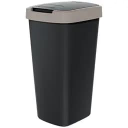 Мусорник Prosperplast Compacta Q с крышкой 25 л черно-бежевый (60833-5)