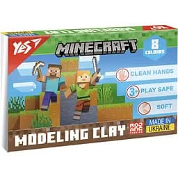 Пластилин Yes Minecraft 8 цветов 160 г (540656)
