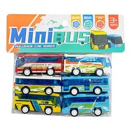 Дитячий набір інерційних автобусів HET-057. 6 штук в пакеті YG Toys