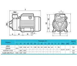 Вихровий насос Rudes QB 60B - мініатюра 4
