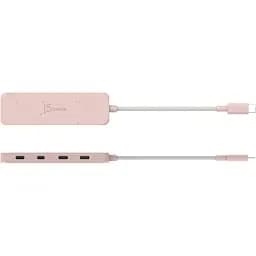 USB-Хаб j5create JCH345ER-N USB-C на 4 USB-С, червоний (JCH345ER-N) - мініатюра 4