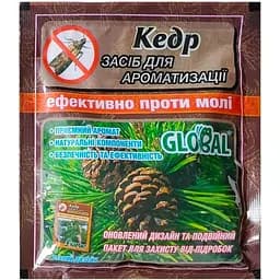 Таблетки Global Кедр від молі та для ароматизації повітря 10 шт. (43012)