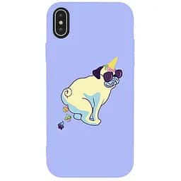 Чохол-накладка Toto Matt TPU 2 mm Print Case Apple iPhone XS Max #77 Kakedog Light Purple