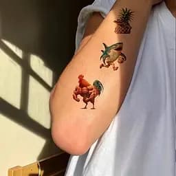 Дитячі тимчасові тату "Італійський брейнрот" Fresh Tattoo Italian-brainrot-tattoo-1, 12х7 см - мініатюра 2