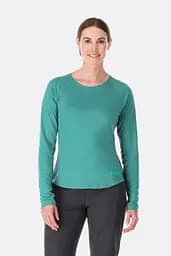 Лонгслив женский Rab Lateral LS Tee Womens 10 Серый-Бирюзовый