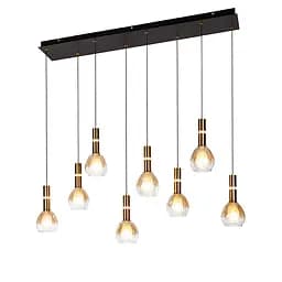 Підвісна люстра для драбини Levistella 999101F-8 (900) G9 бронза бурштинова LED 8 плафонів - мініатюра 2