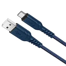 Кабель плетеный Hoco X59 Victory charging data cable USB - Type-C 1 м синий