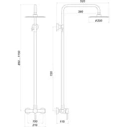Душова система Globus Lux Alpen S-SH-005 - мініатюра 6