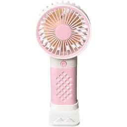 Дитячий портативний USB-вентилятор з підставкою під телефон рожевий (Х31)