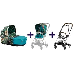 Люлька Cybex Mios Lux We the best by DJ Khaled + Комплект текстиля Cybex Mios We the best by DJ Khaled + Шасси для коляски Cybex Mios LS RBA Chrome Brown