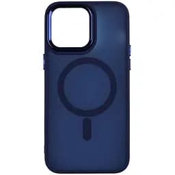 Чохол PC Color Chrome Magsafe Apple iPhone 15 Dark Blue