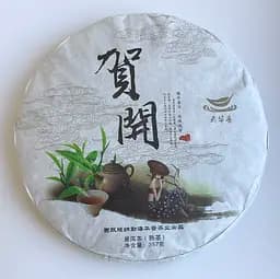 Чай Шу пуэр Флейта Сяо Hekai Pu'er блин 2019 год 357 г