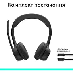 Bluetooth-гарнітура бездротова накладна Logitech Zone 300 Wireless (981-001407) чорна - мініатюра 4