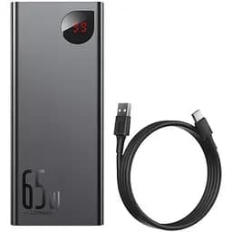 Портативний ЗП Baseus Adaman Metal Digital Display QC 65W 20000 mAh (PPIMDA-D) Black - мініатюра 5