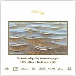 Склейка для акварелі PRO CREATE Square (28х28 см) 300г/м2 10л білий папір SM-LT Art