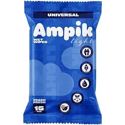 Вологі серветки Ampik Light універсальні 15 шт.