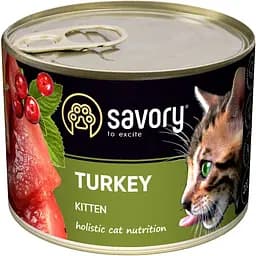 Влажный корм Savory для котят с индейкой 200 г