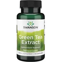 Екстракт зеленого чаю Swanson Green Tea Extract 500 мг 60 капсул (100-72-2042954-20)