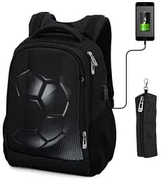 Шкільний рюкзак підлітковий чорний для хлопчика Winner / SkyNam 57-35 для старшокласників