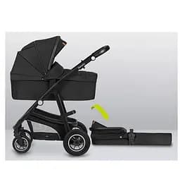 Універсальна коляска 3 в 1 Lionelo Bianka Black Onyx, чорний (LO-BIANKA 3IN1 BLACK ONYX) - мініатюра 4