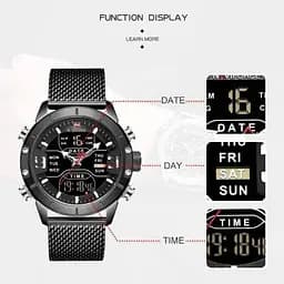 Чоловічий наручний годинник Naviforce Tesla Black NF9153 - мініатюра 8