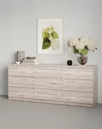 Комод у вітальню MebelStar Нео 9Ш 180x43x75,5 см Аляска сірий (MBS-1321)