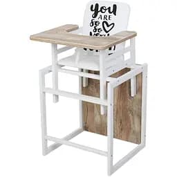Стульчик для кормления Ommi Nature дуб клондайк 2 в 1 с подножкой, до 25 кг