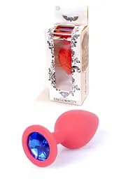 Анальная пробка Jewellery Red Silikon PLUG Medium Blue Diamond Boss Series 64-00084 101647