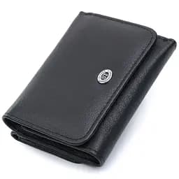 Гаманець для жінок з натуральної шкіри горизонтального формату ST Leather 22722 чорний