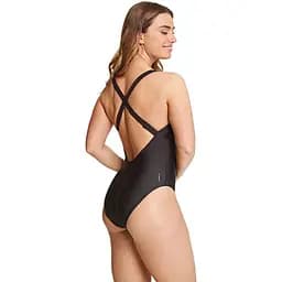 Купальник Zoggs Ceramics Hi Front X-Back 40 Чорний/Білий (1000-462333.CERA.32) - мініатюра 4