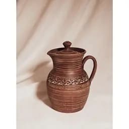 Кувшин с крышкой 2.5 л глиняный (керамический) с орнаментом