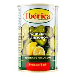 Оливки Iberica зелені з лимоном 300 г (223169)