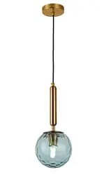 Подвесной светильник Levistella 91604-1 BL, E27, 1 плафон, 150 мм, бронза + голубой, современный стиль