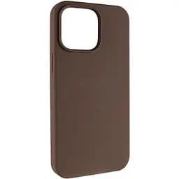 Чохол Epik Silicone Case (AA) NO LOGO with MagSafe для Apple iPhone 15 Pro Max (6.7) Коричневий / Brown