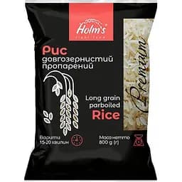 Рис длиннозернистый Holm's light food пропарений 800 г