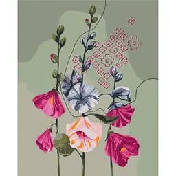 Картина за номерами на підрамнику Brushme Мальви розцвіли Катерина Савич