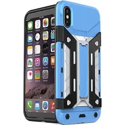 Чехол-накладка Toto With Card insert function Amor Back Cover case iPhone X Blue