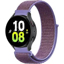 Ремінець нейлоновий на липучці BeWatch для Samsung Galaxy Watch 4/5/6 Бузковий (1011332.4UW)