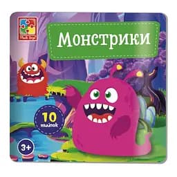 Набір для творчості "Монстрики" Vladi Toys VT4206-52, 10 наліпок на планшетці